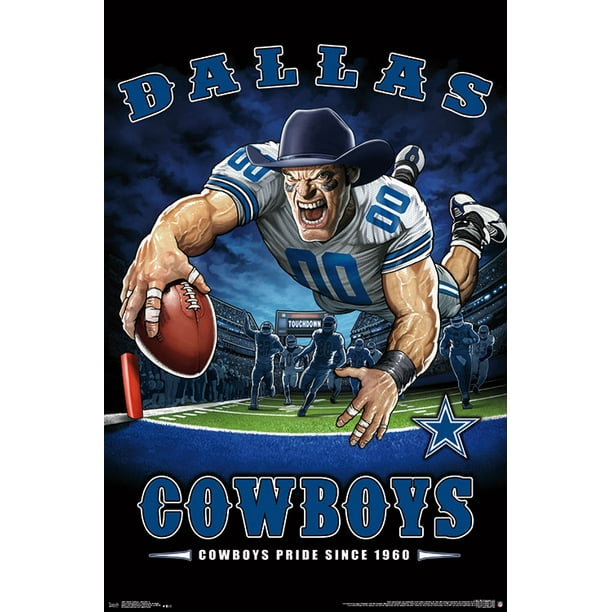 Trends International Dallas Cowboys-Retro Logo Mount Bundle Wall Poster 22.375 x 34 Multi
